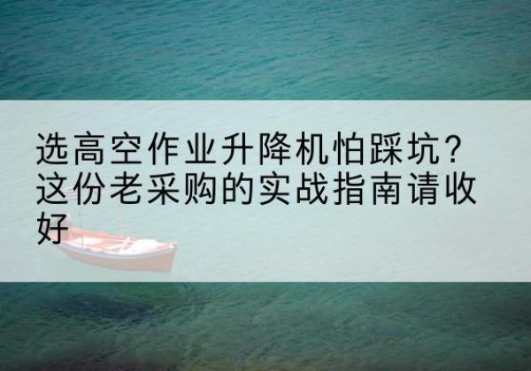 临高高空作业升降机厂家推荐-选高空作业升降机怕踩坑？这份老采购的实战指南请收好